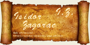 Isidor Zagorac vizit kartica